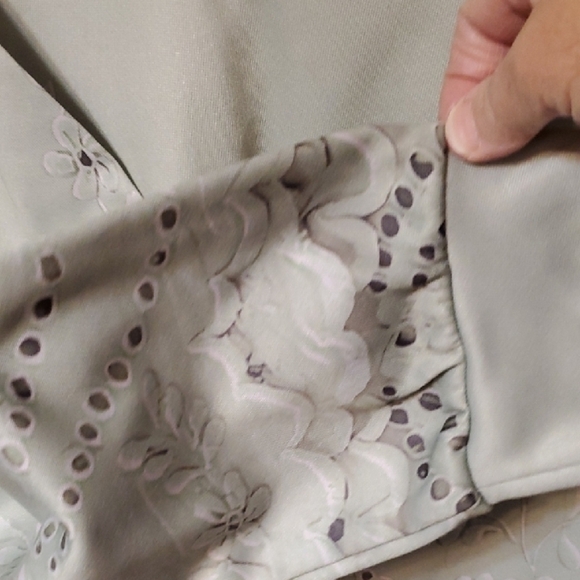 Mint Green Oversized Embellished Floral Hoodie - Picture 8 of 9